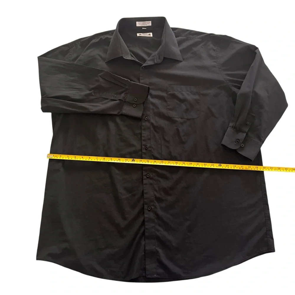 Paolo Giardini Black Cotton Button Down long Sleeve - Picture 6 of 7